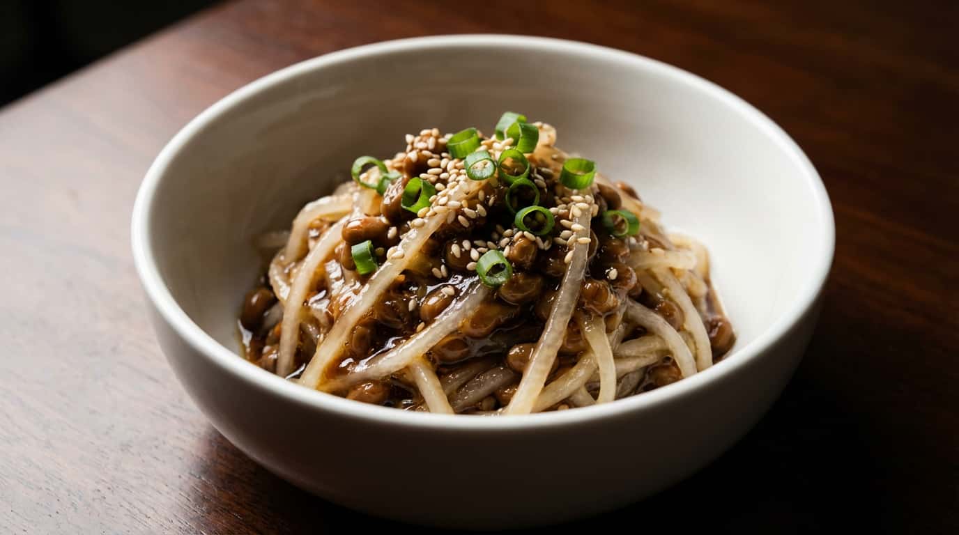 納豆と大根の焼肉のタレ和え（完成イメージ）