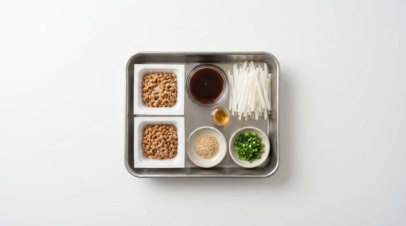 納豆と大根の焼肉のタレ和え（材料）