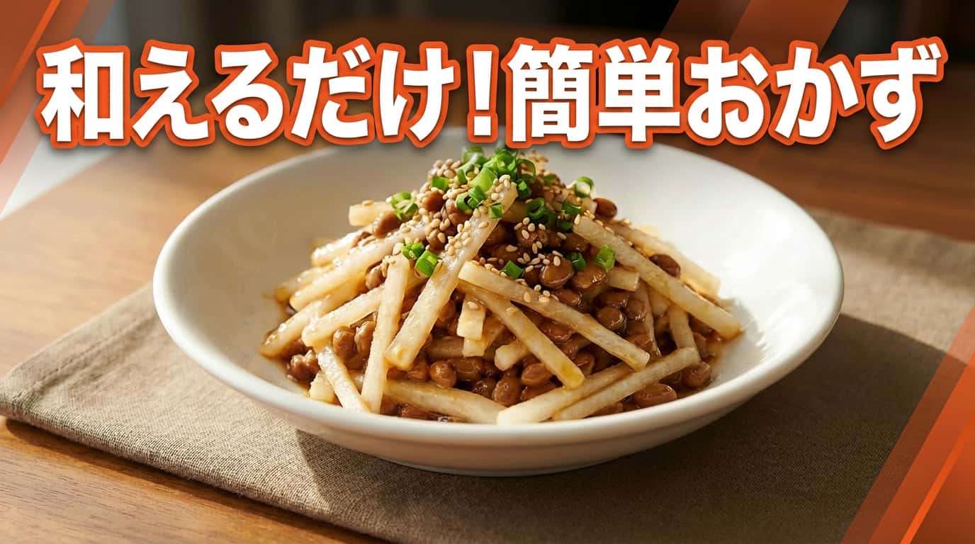 納豆と大根の焼肉のタレ和え