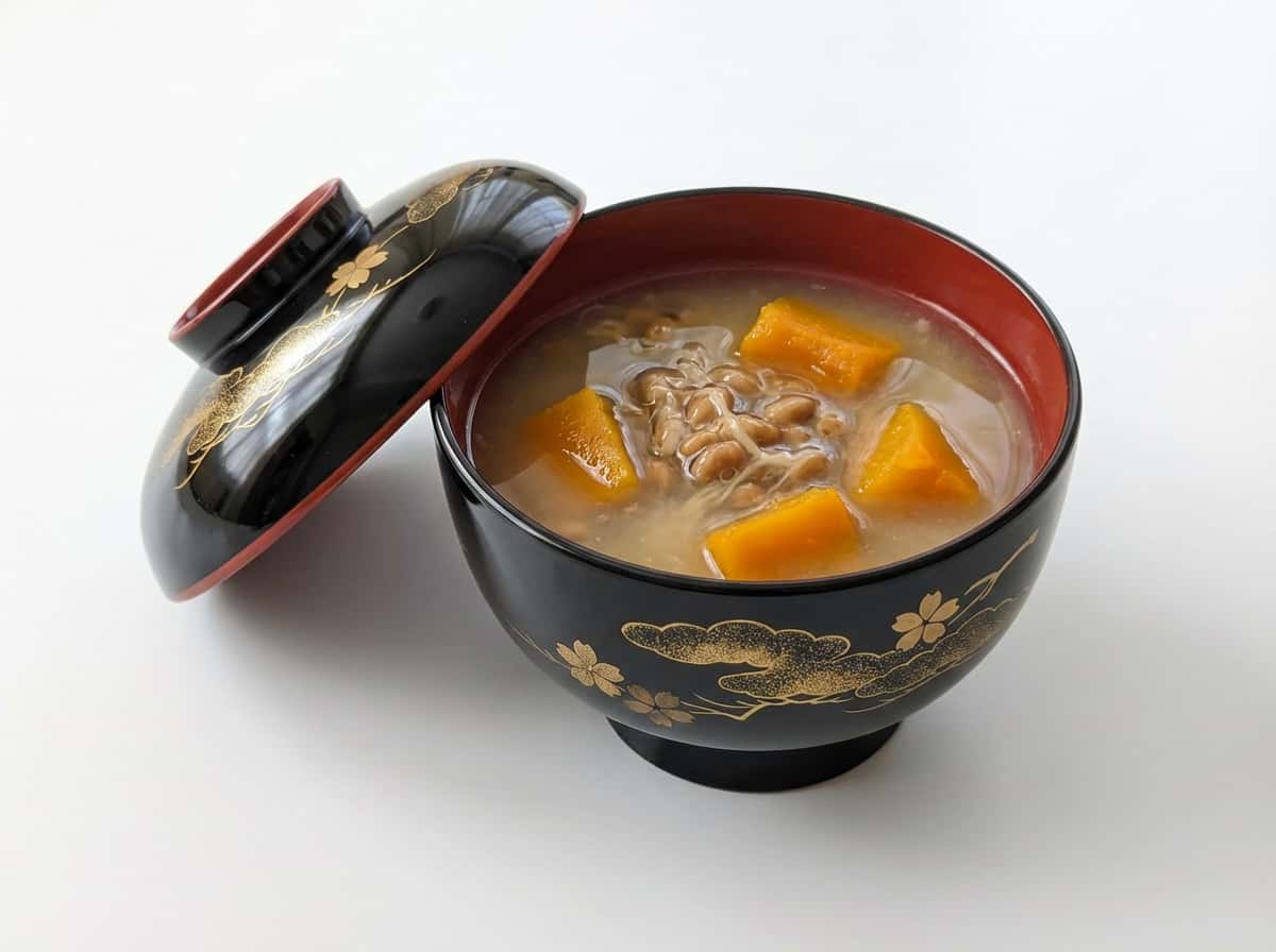 納豆とかぼちゃの甘酢スープ（ガッツリ）
