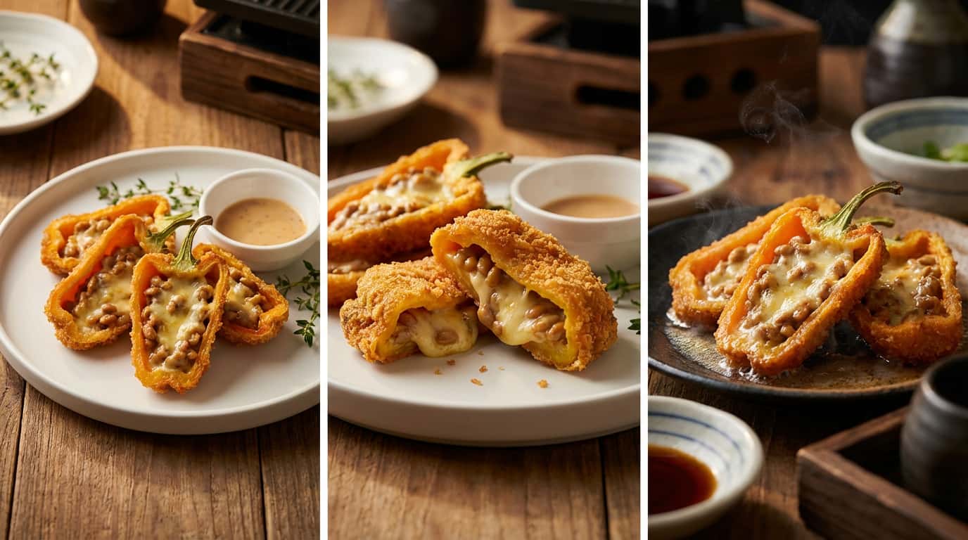 納豆ピーマンのサクサク一口揚げ（完成イメージ）