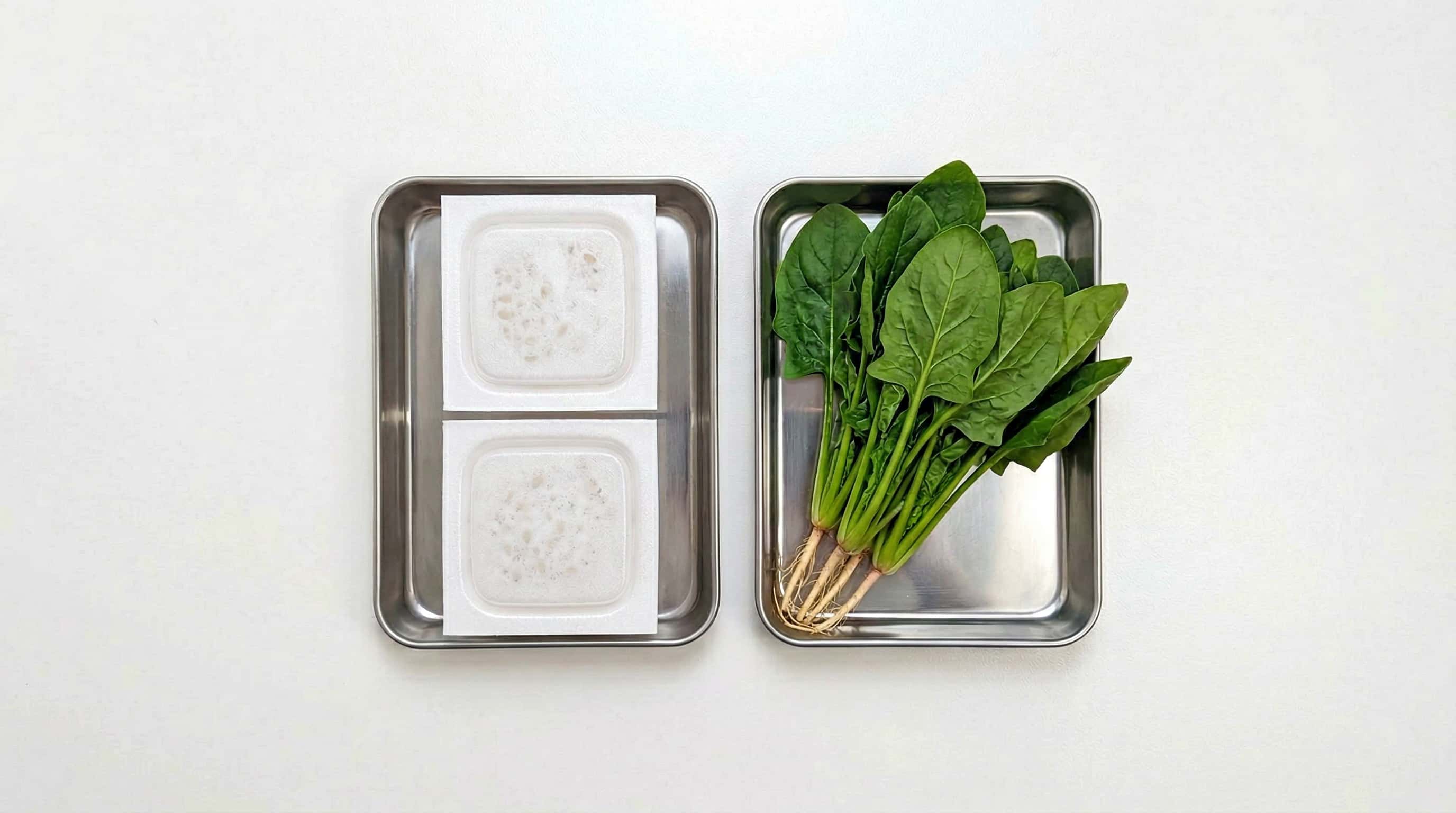 納豆とほうれん草のさっぱり鶏ガラ和え（材料）