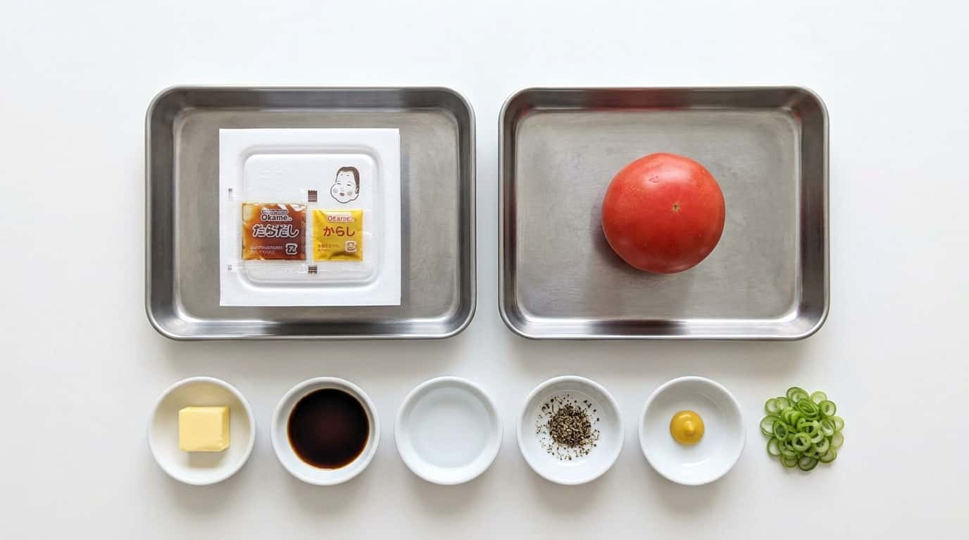 納豆とトマトのバター醤油レンジ蒸し（作り置き）（材料）