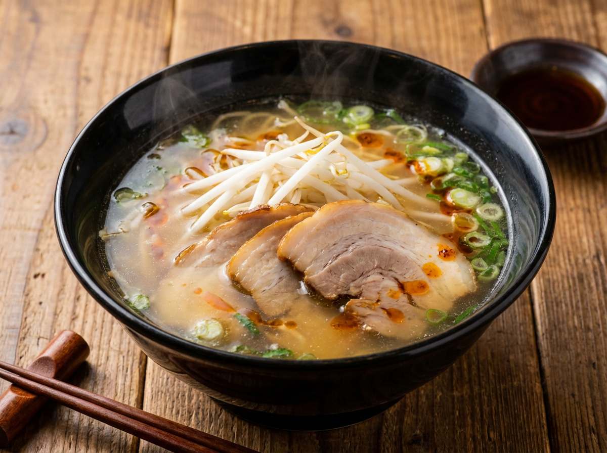 豚バラともやしの鶏ガラスープ節約スープ