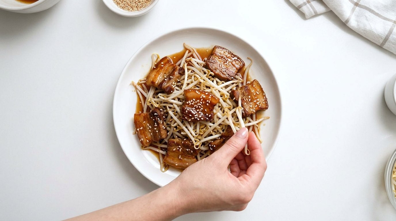 豚バラともやしの甘酢あえ（完成イメージ）