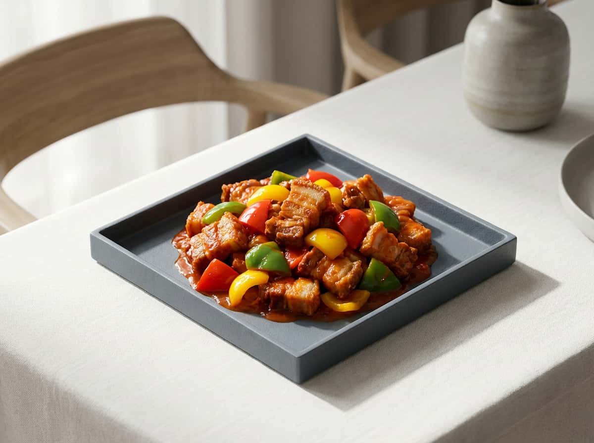 豚バラとピーマンのトマトだれから揚げ