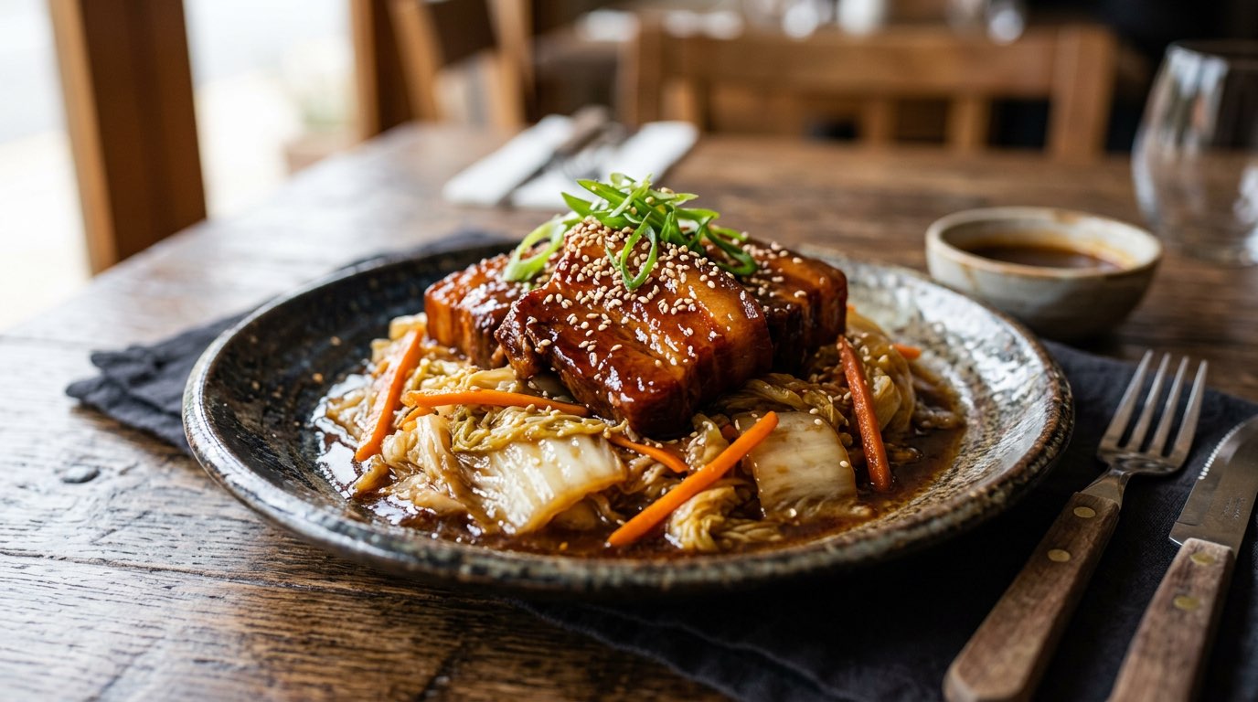 豚バラとキャベツの焼肉のタレ煮
