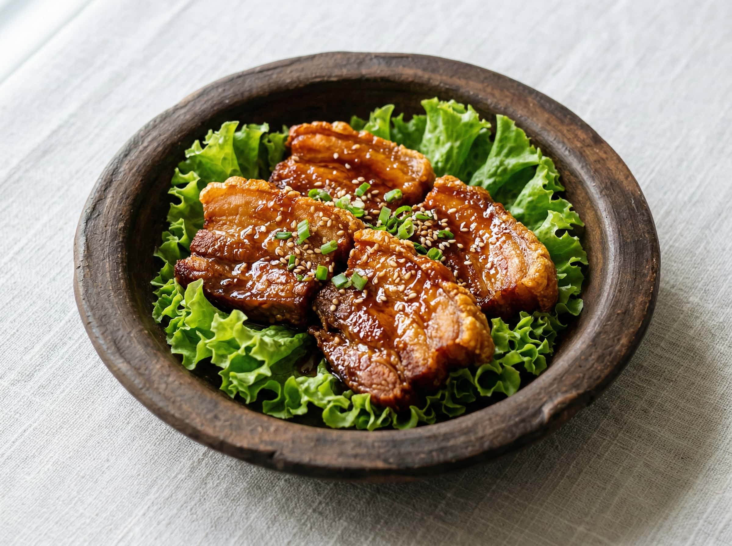 豚バラとレタスの甘酢から揚げ