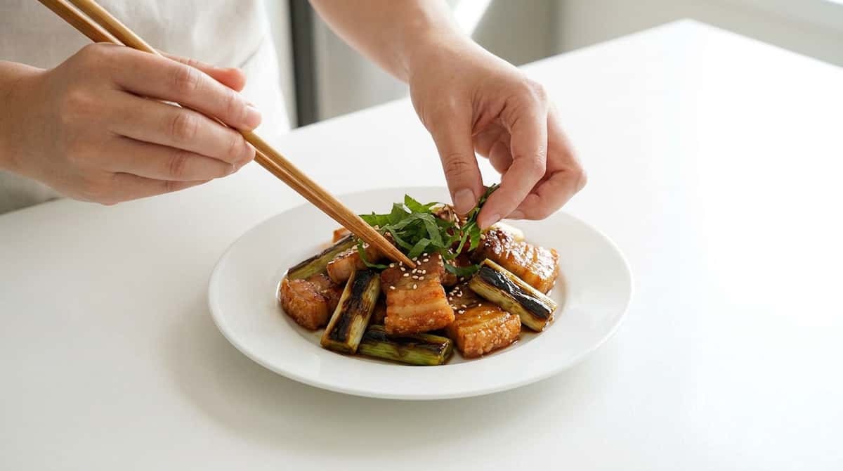 豚バラと長ねぎのさっぱりオイスター焼き（完成イメージ）