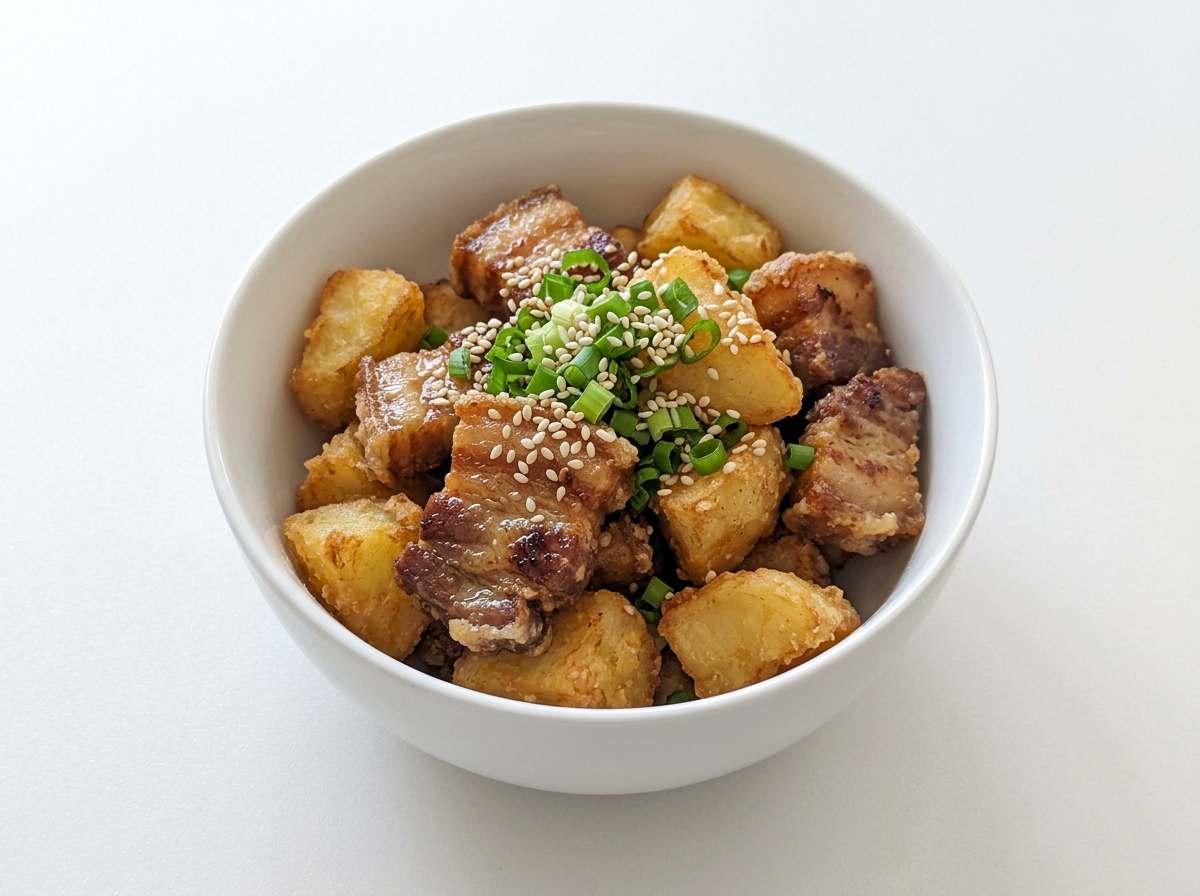 豚バラとじゃがいもの味噌から揚げ