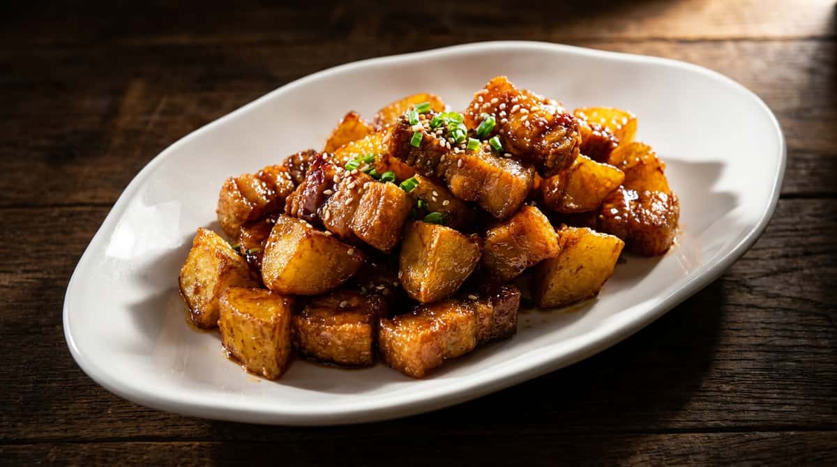 豚バラとじゃがいもの味噌から揚げ（完成イメージ）
