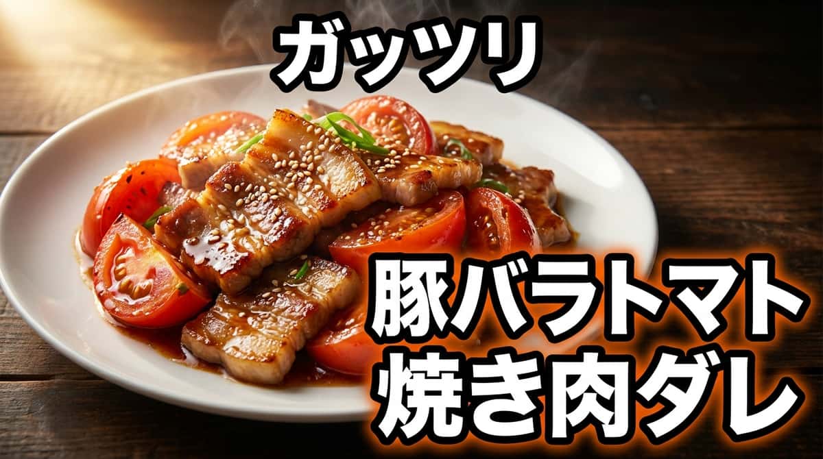 豚バラとトマトの焼肉タレ炒め
