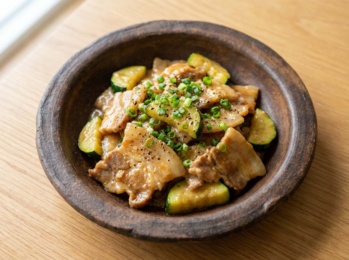 豚バラとズッキーニのマヨ煮おつまみ