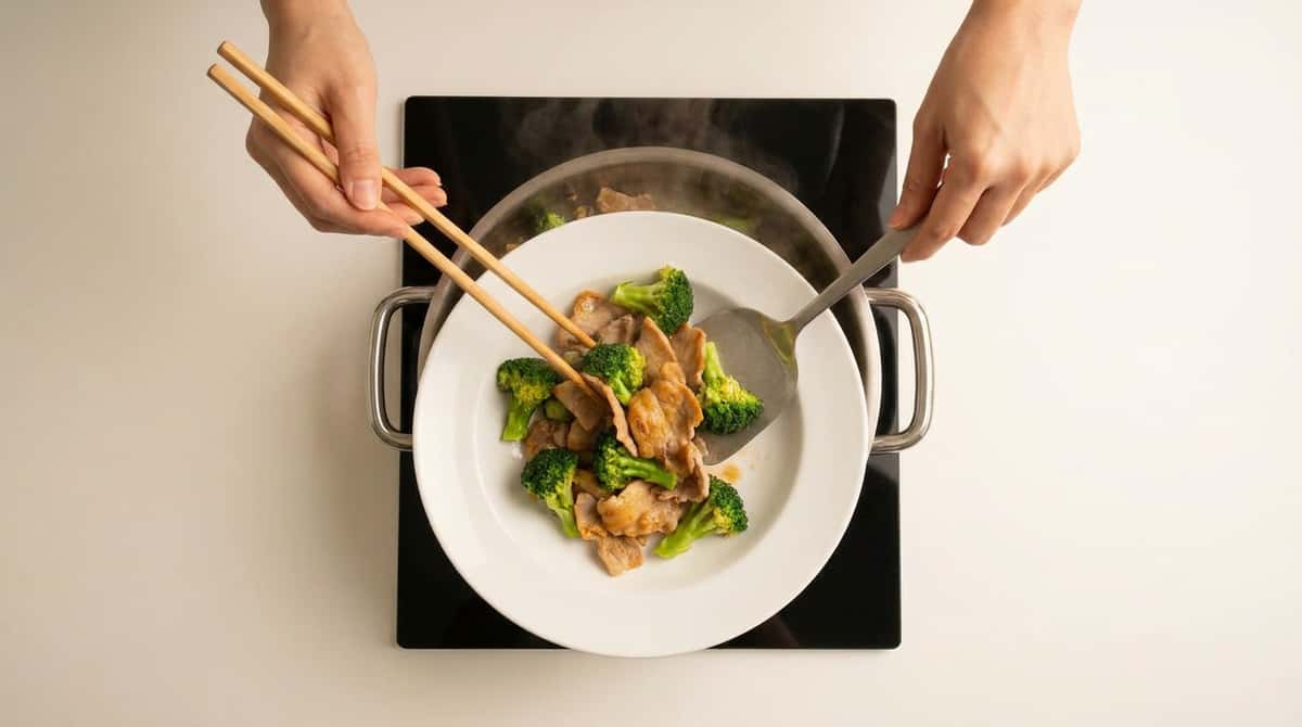 豚ロースとブロッコリーの塩こしょう焼き（完成イメージ）