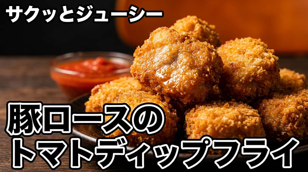 豚ロースのひと口フライ　トマトときゅうりのさっぱりディップ
