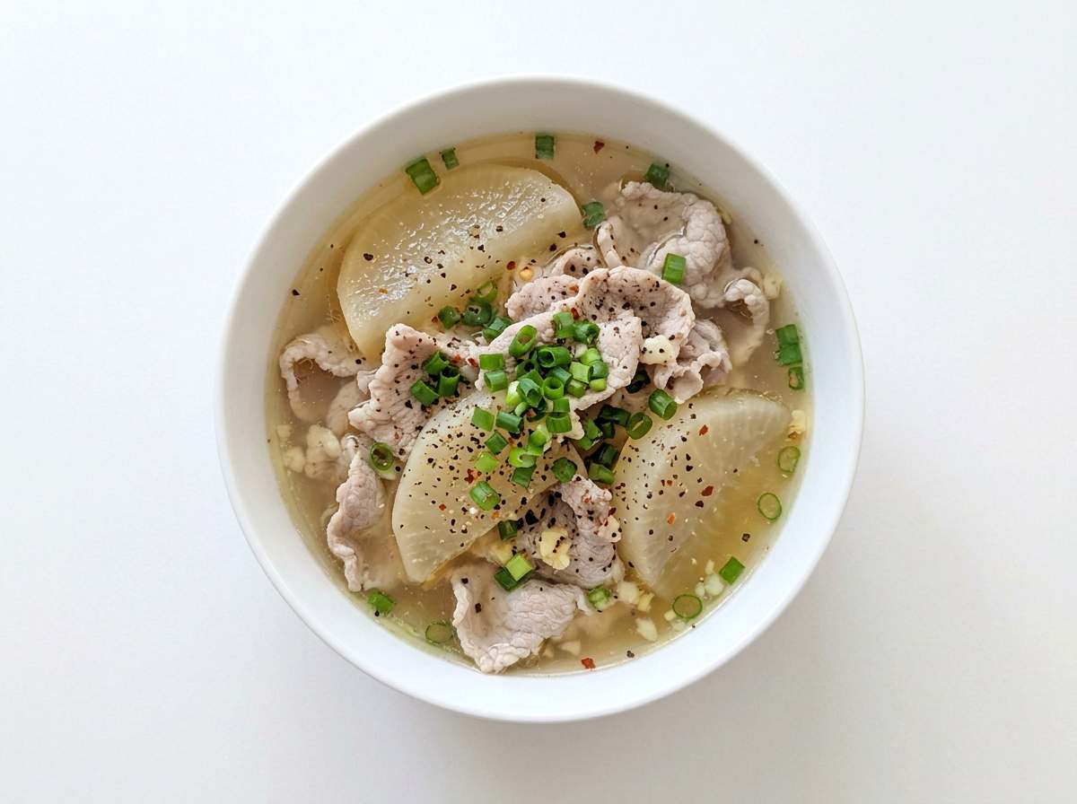 豚ロースと大根のピリ辛塩こしょう煮