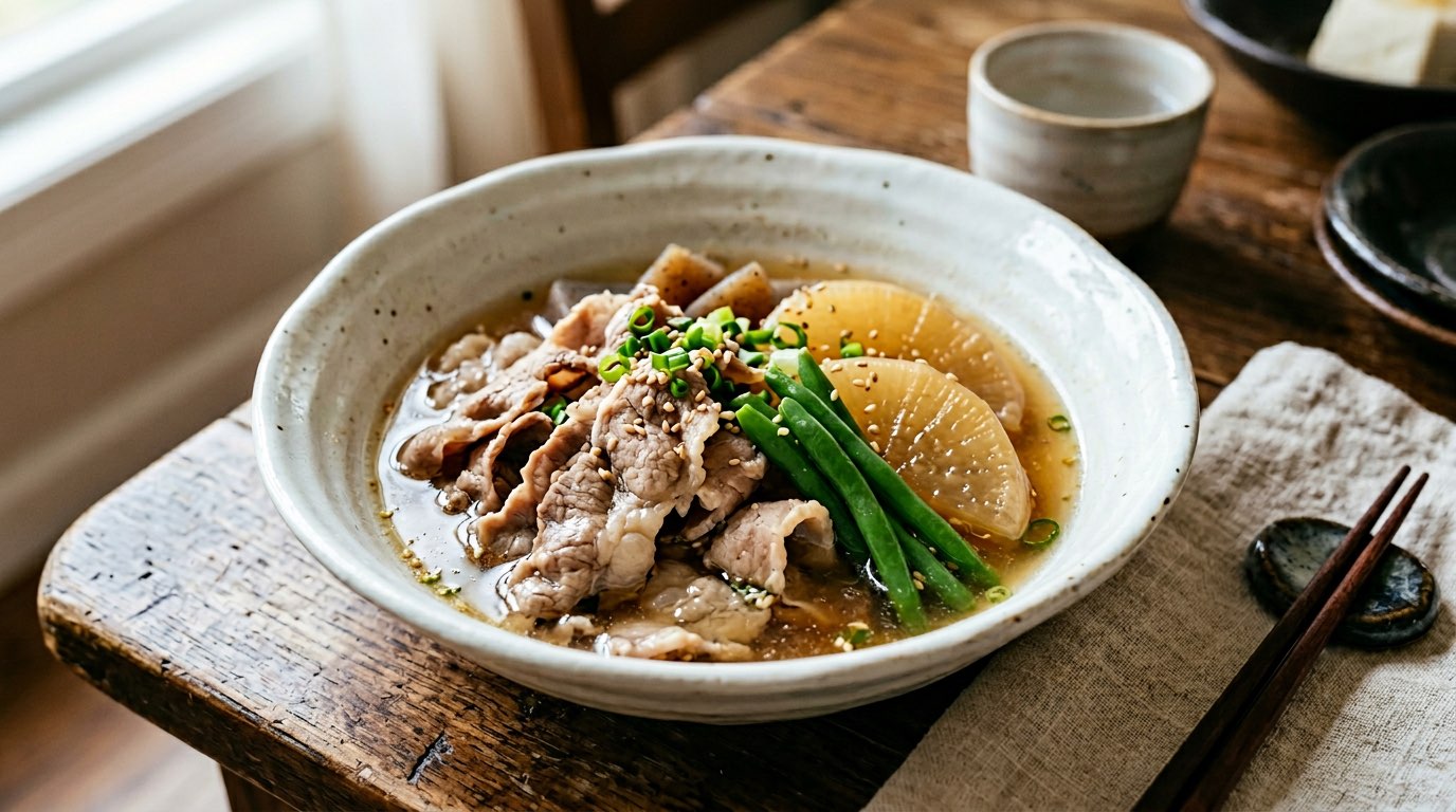 豚ロースと大根のやさしい白だし煮（完成イメージ）