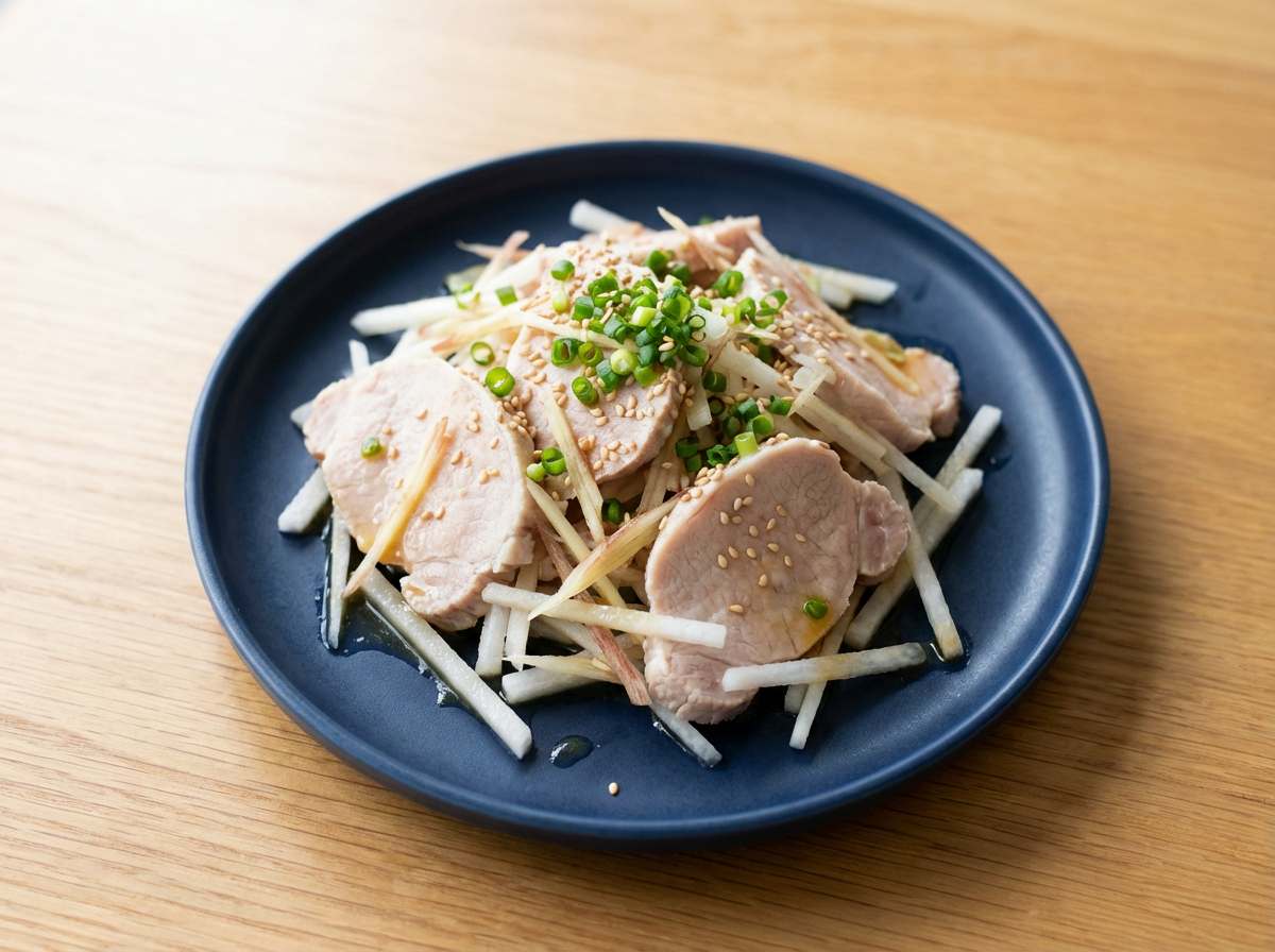 豚ロースと大根のさっぱり甘酢和え