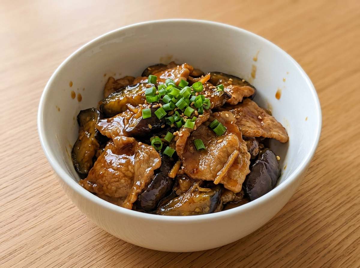 豚ロースとなすのめんつゆ炒め