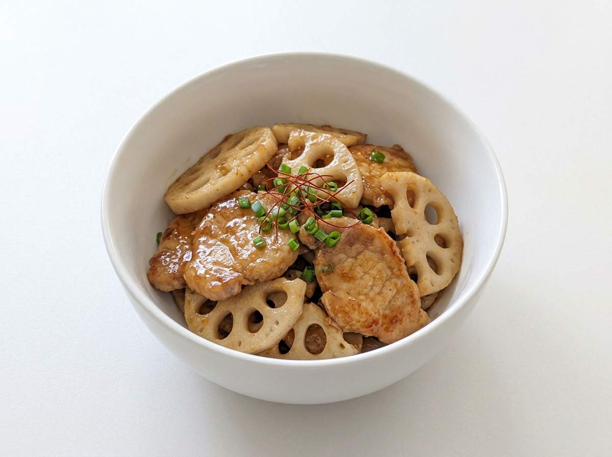 豚ロースとれんこんのポン酢煮