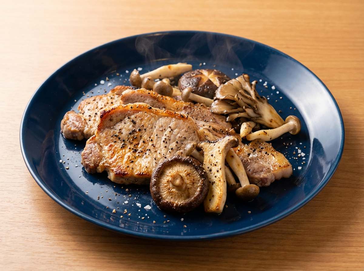 豚ロースときのこ塩こしょう焼き（作り置き）