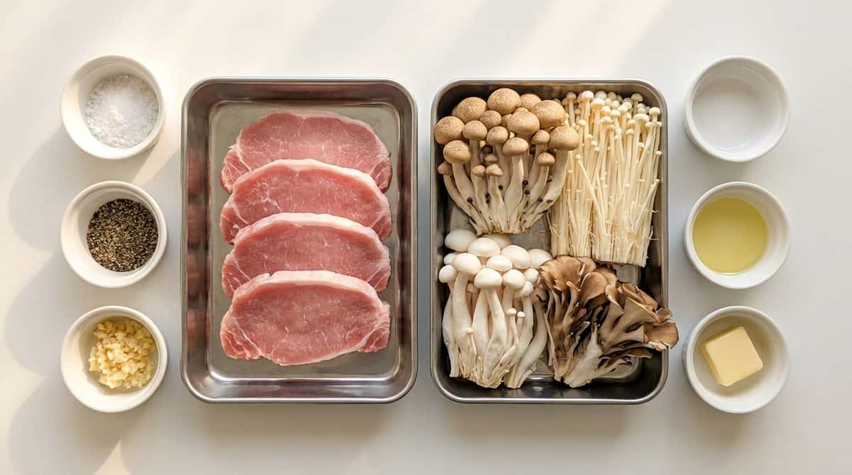 豚ロースときのこ塩こしょう焼き（作り置き）（材料）