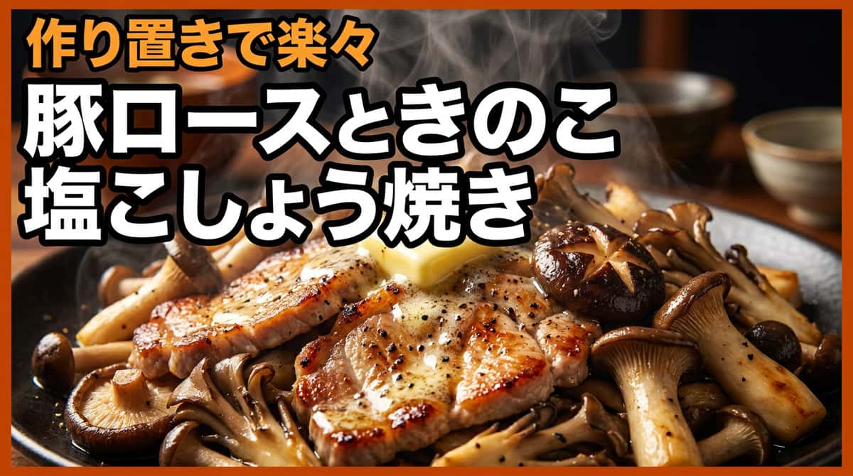豚ロースときのこ塩こしょう焼き（作り置き）