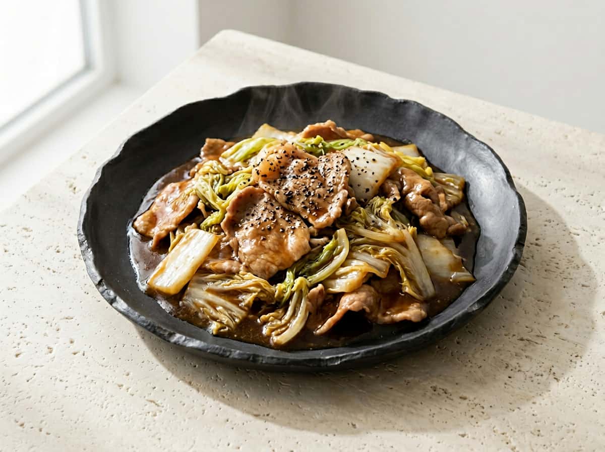 豚ロースと白菜のオイスターソースレンジ蒸し