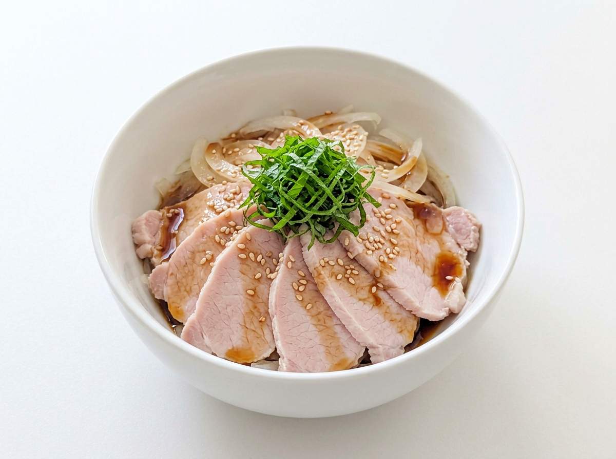 豚ロースと玉ねぎのヘルシーポン酢蒸し