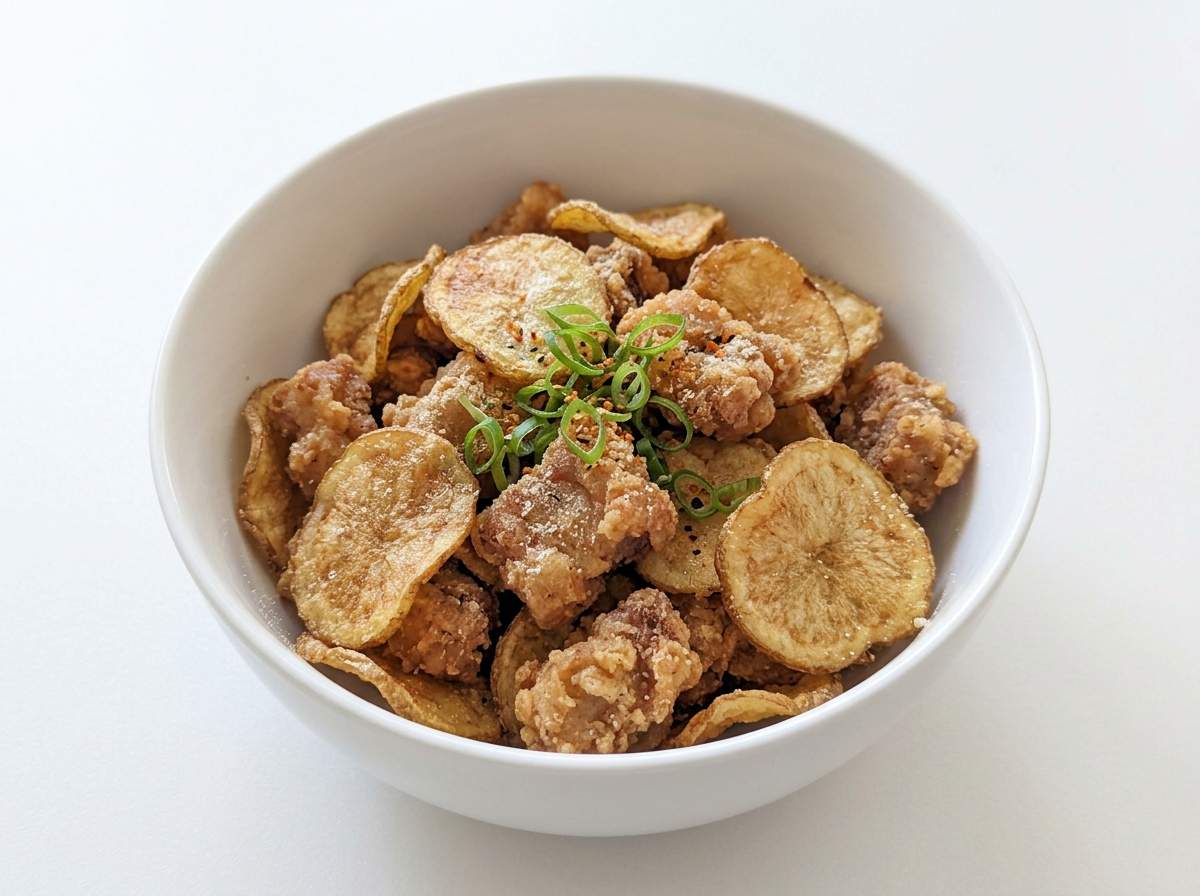 豚ロースとじゃがいもの鶏ガラ塩揚げ