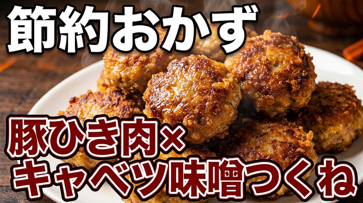 豚ひき肉とキャベツの味噌つくね揚げ