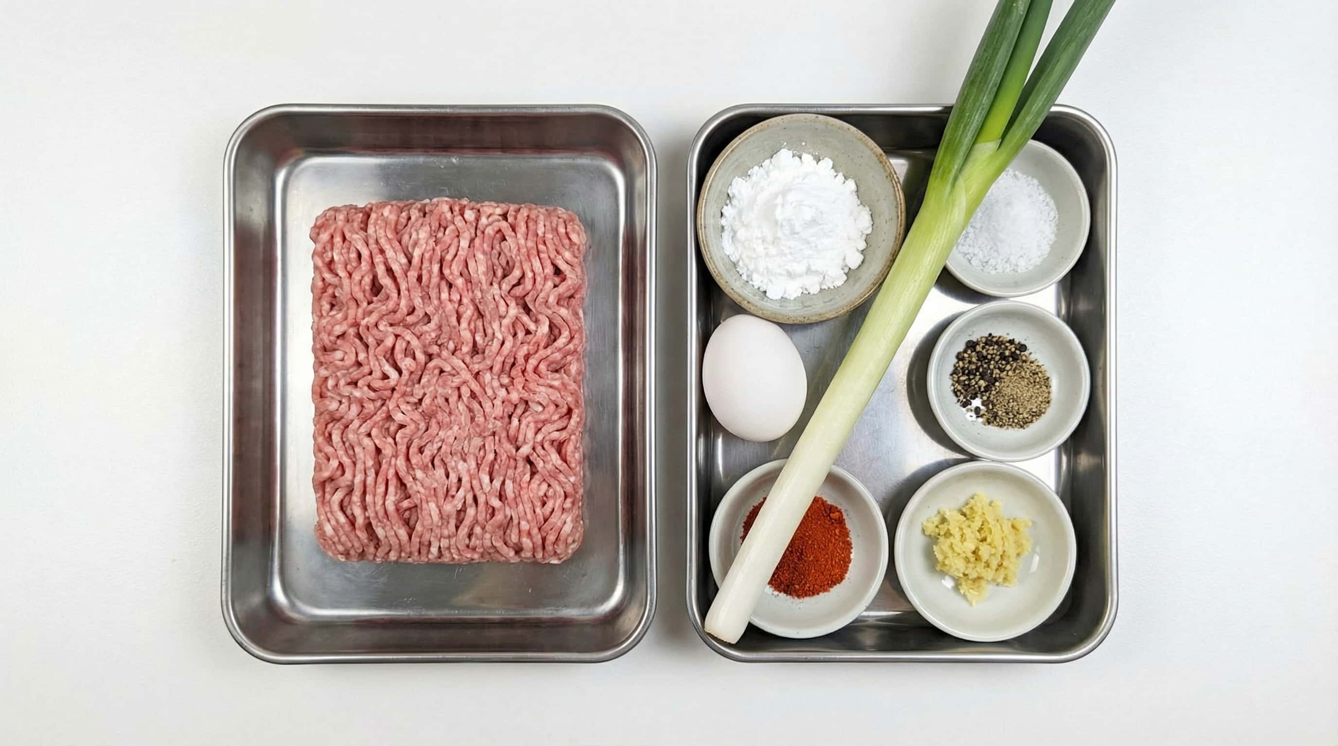 豚ひき肉と長ねぎのピリ辛揚げ団子（材料）