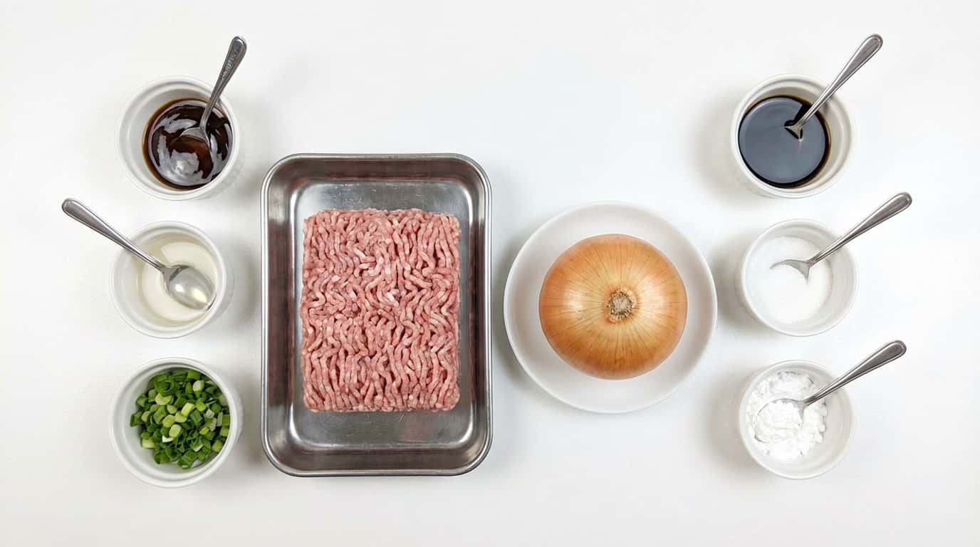 豚ひき肉と玉ねぎのオイスターソース煮（材料）