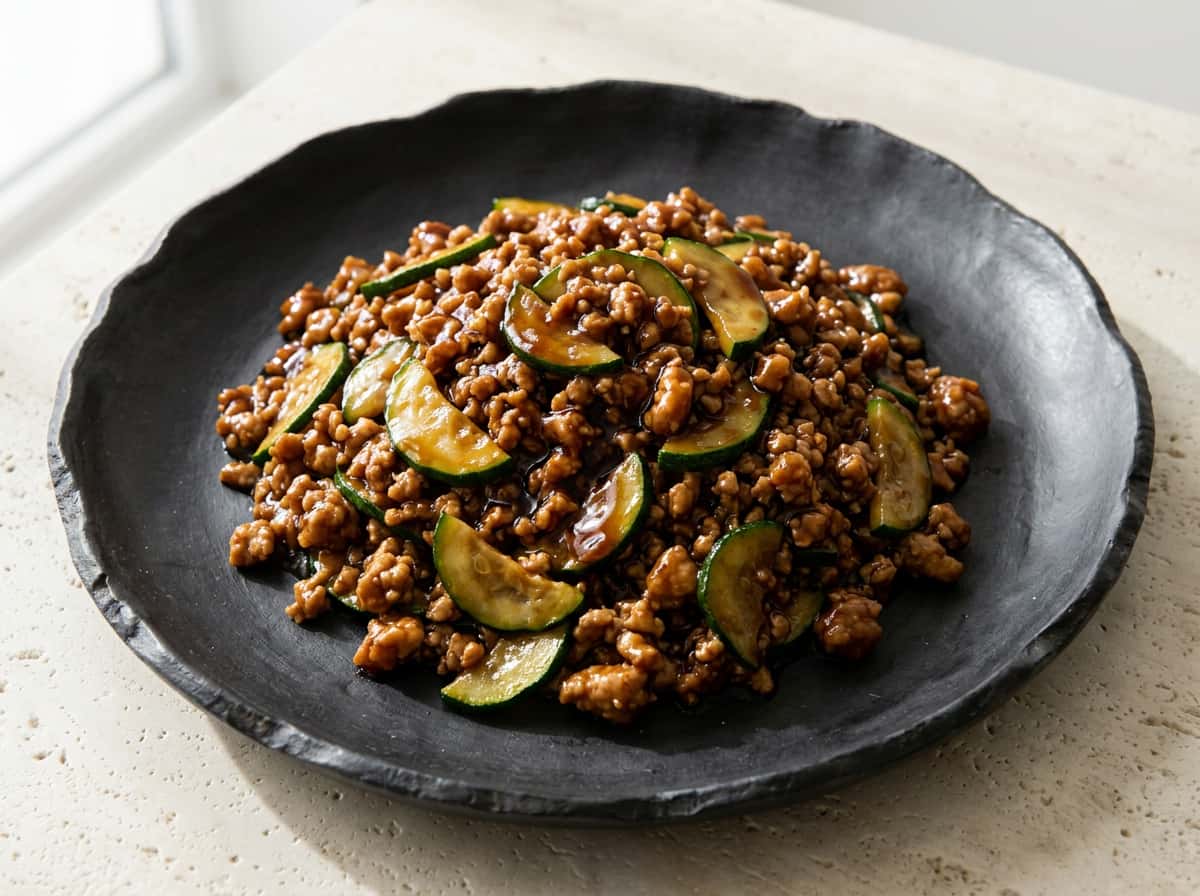 豚ひき肉とズッキーニのオイスターソース蒸し（お弁当カップ）