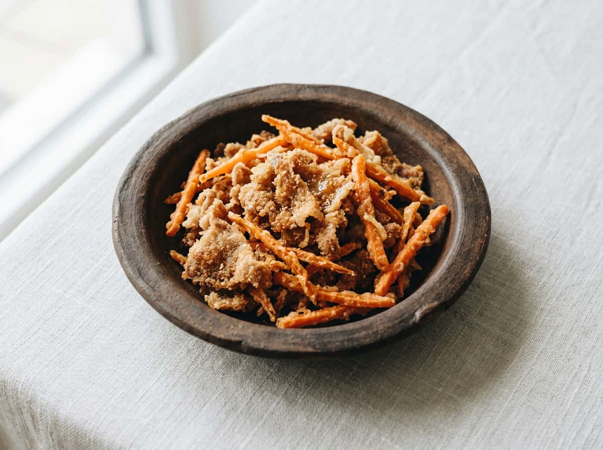 豚こまとにんじんのごま油香る唐揚げ