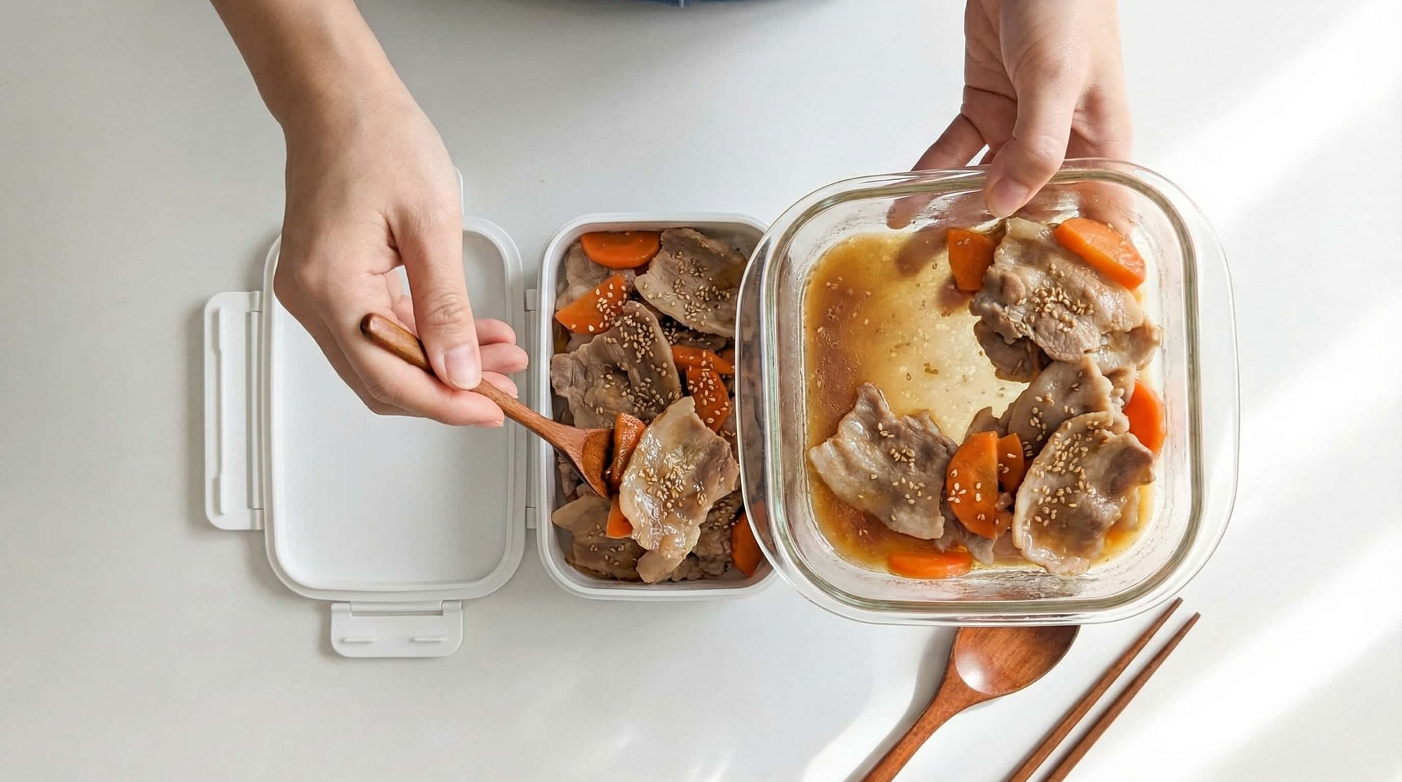 豚こまとにんじんのごま油蒸し（完成イメージ）