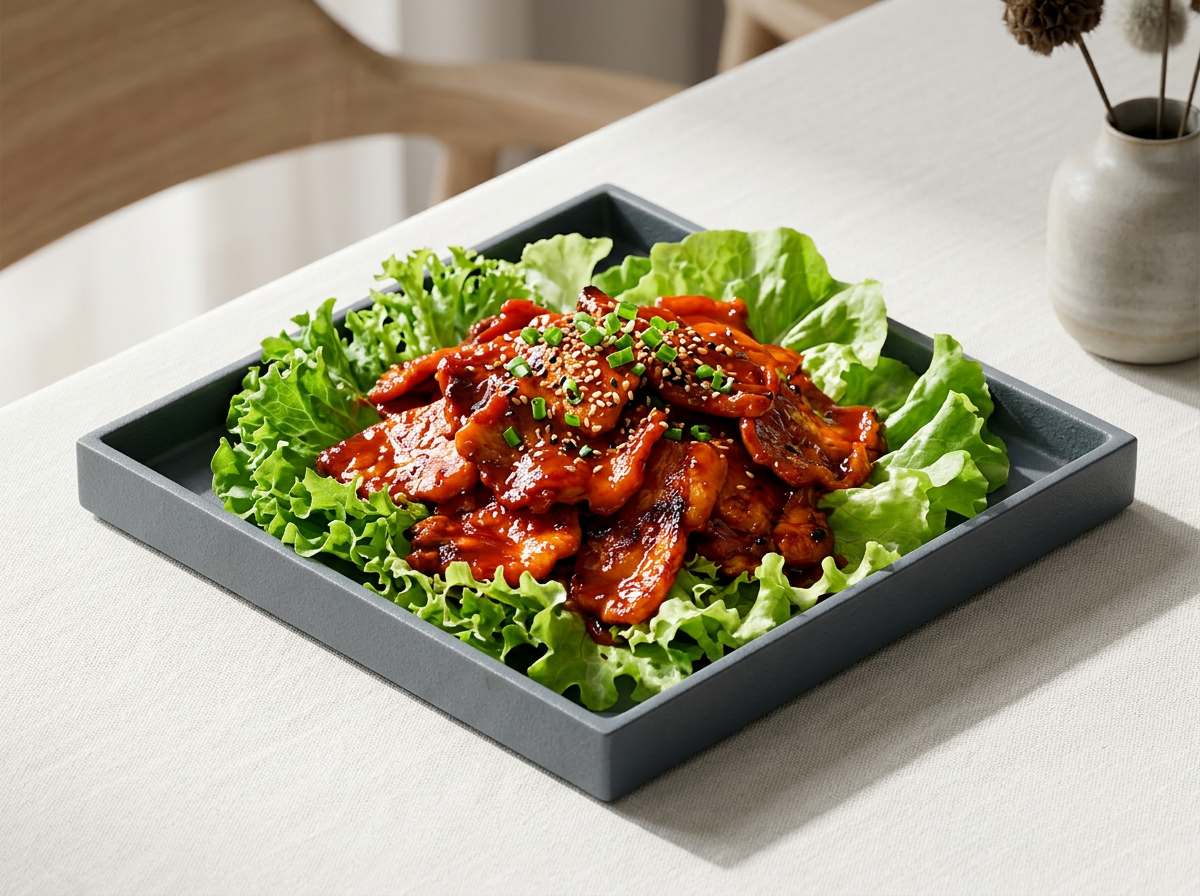 豚こま切れ肉とレタスのケチャップ漬けガッツリ