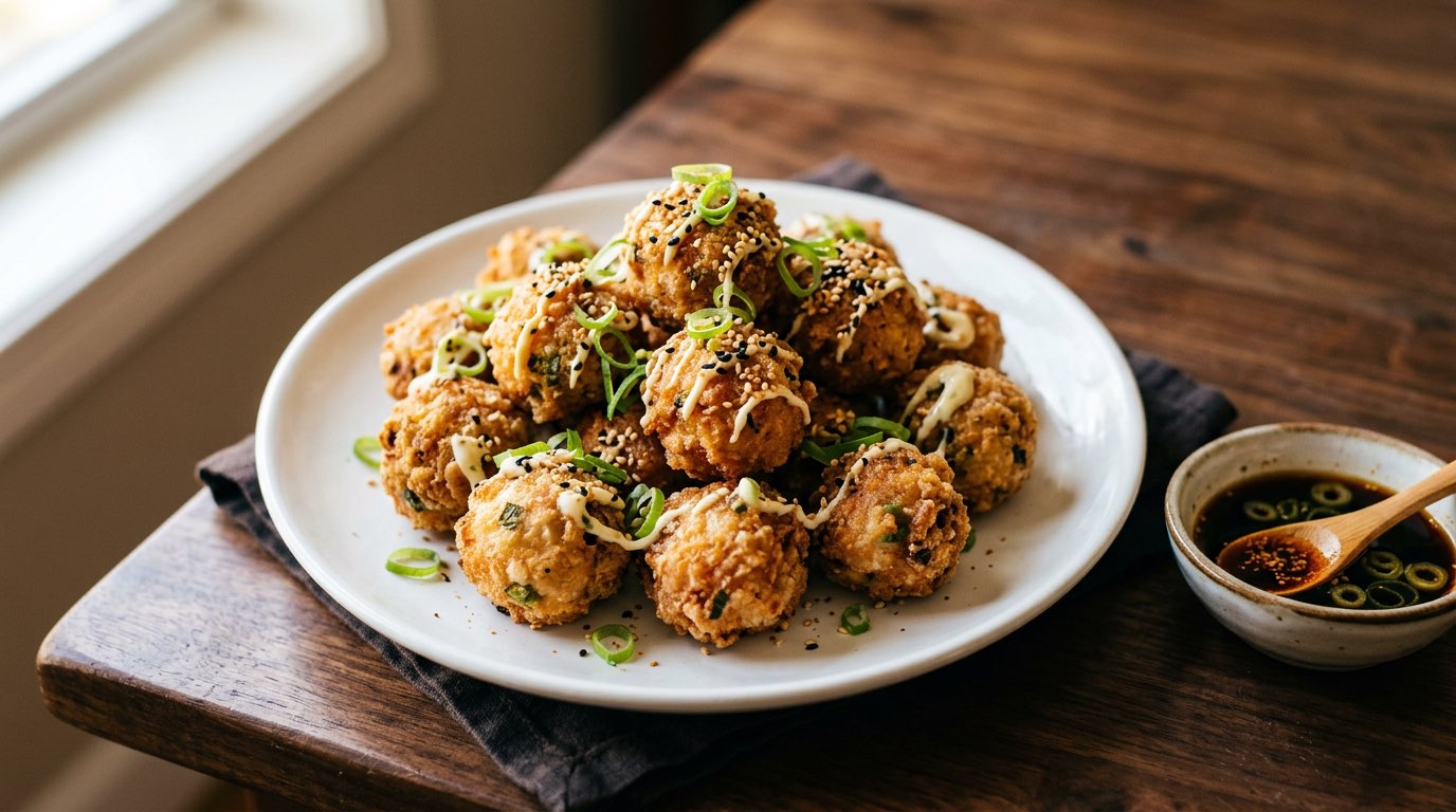 豚こま切れ肉と長ねぎのマヨネーズ揚げ