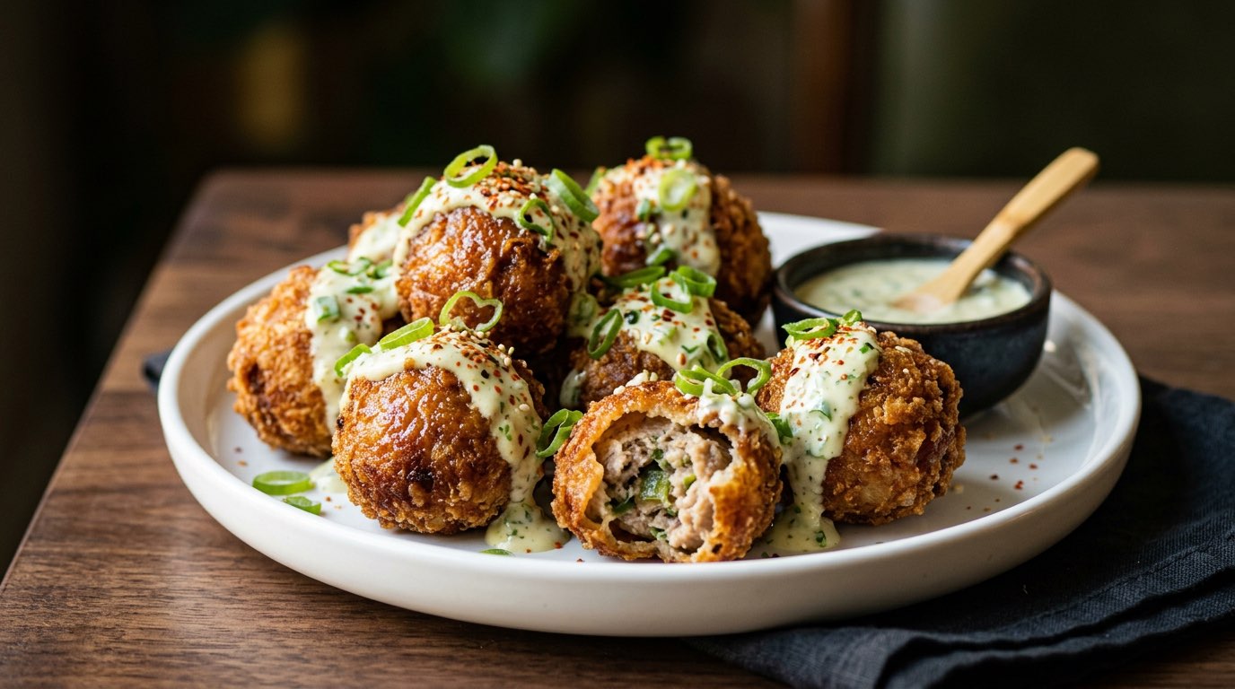 豚こま切れ肉と長ねぎのマヨネーズ揚げ（完成イメージ）