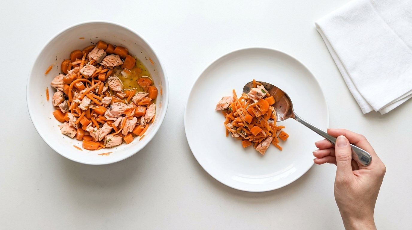 鮭とにんじんの塩こしょうヘルシー和え（完成イメージ）