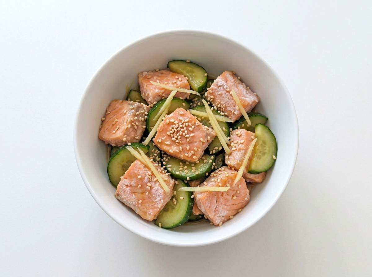 鮭ときゅうりのごま油煮（お弁当おかず）