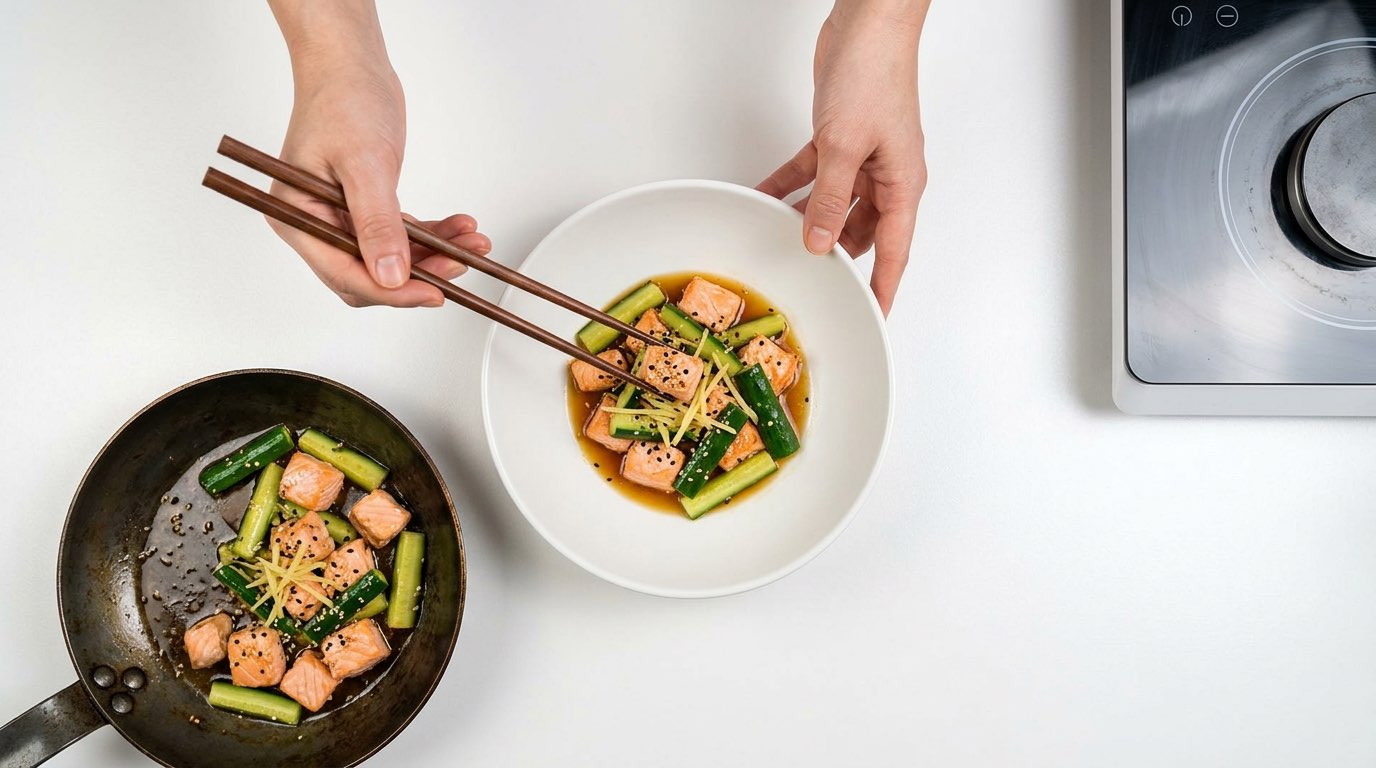 鮭ときゅうりのごま油煮（お弁当おかず）（完成イメージ）