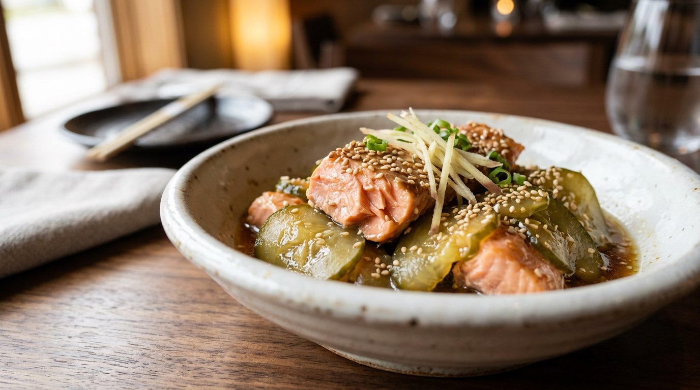 鮭ときゅうりのごま油煮（お弁当おかず）（完成イメージ）