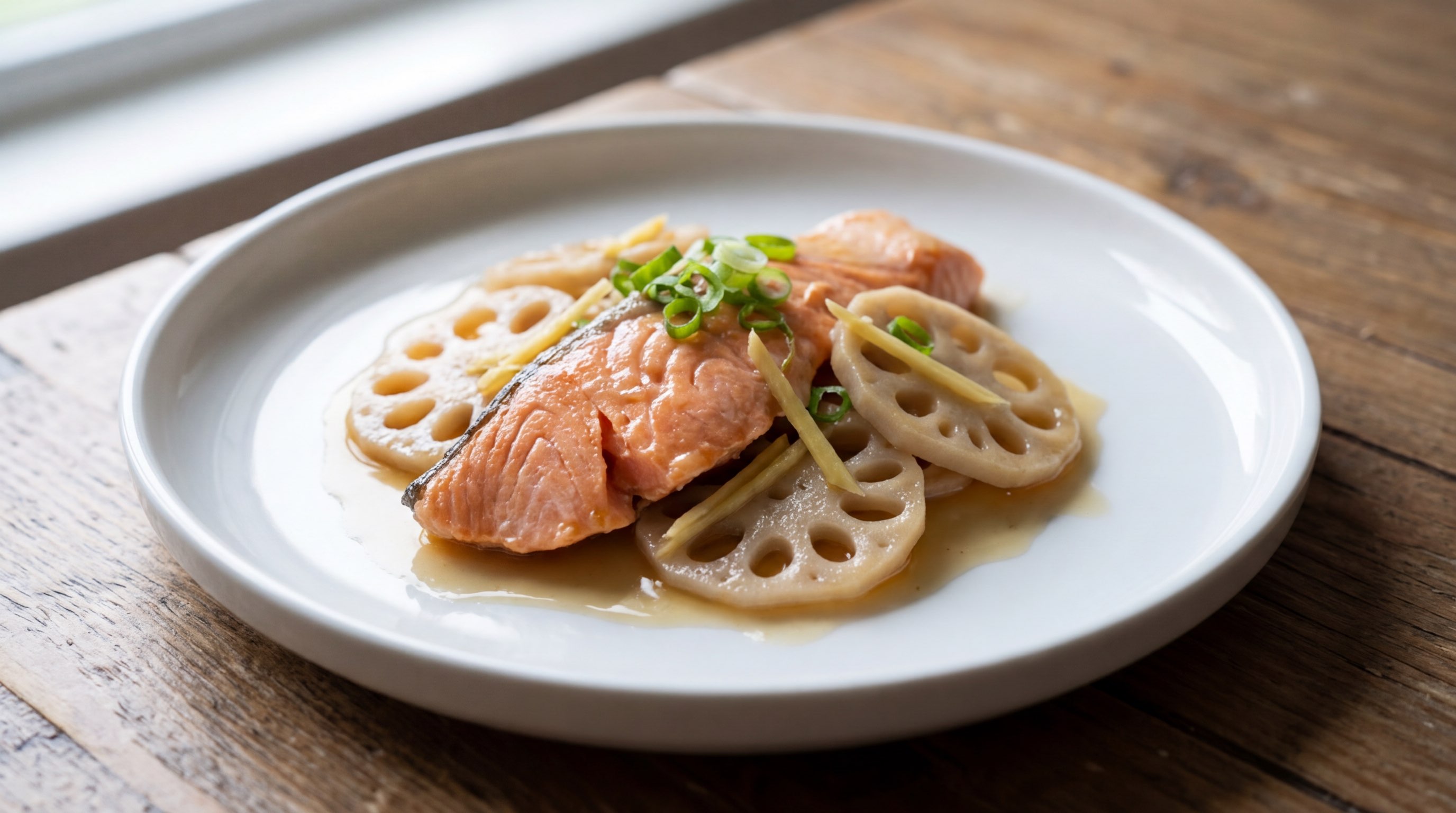 鮭とれんこんの白だし煮物（節約）