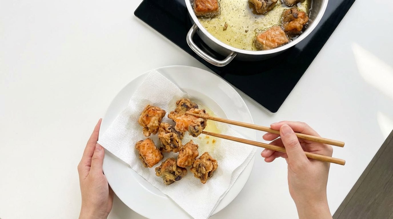 鮭ときのこの鶏ガラザンギ（完成イメージ）