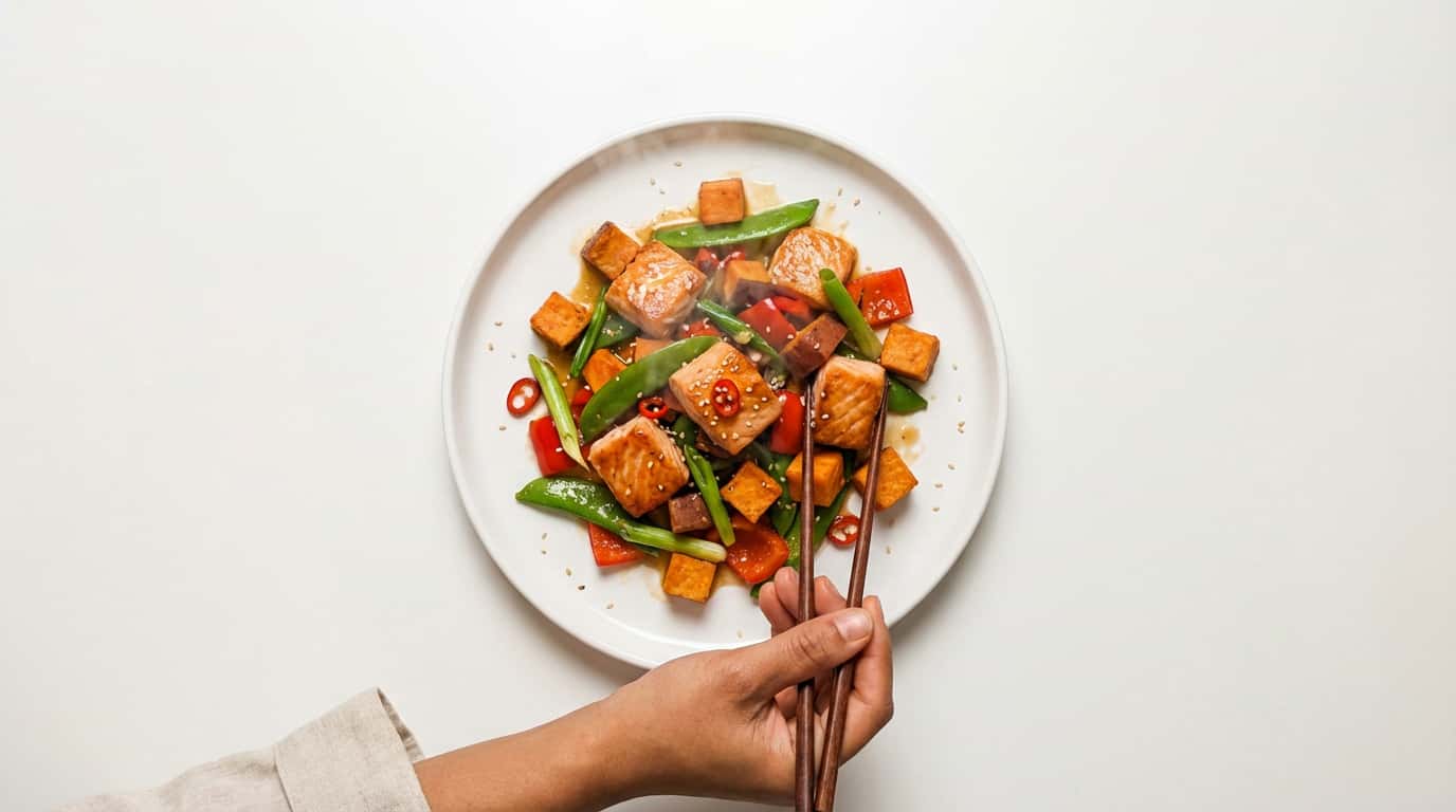 鮭とさつまいもの白だしガッツリ炒め（完成イメージ）