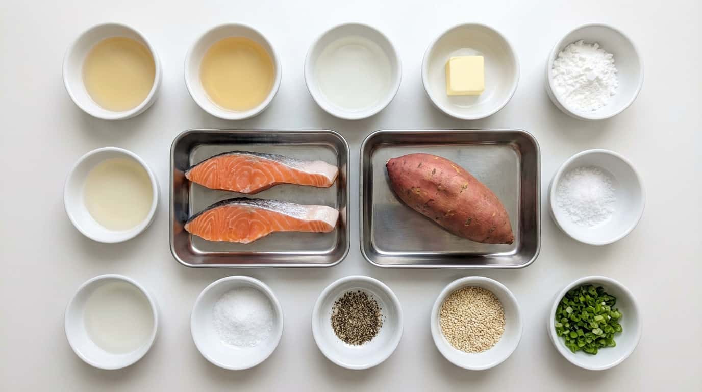 鮭とさつまいもの白だしガッツリ炒め（材料）