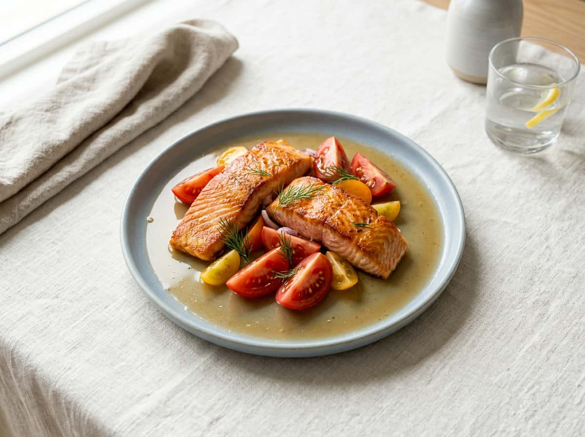 鮭とトマトの鶏がらだし漬け（お弁当用）