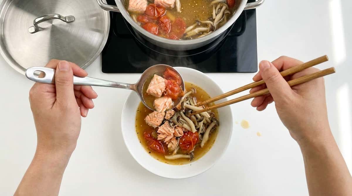 鮭とトマトのごま油煮（糖質オフ）（完成イメージ）