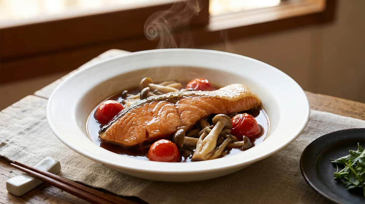 鮭とトマトのごま油煮（糖質オフ）（完成イメージ）
